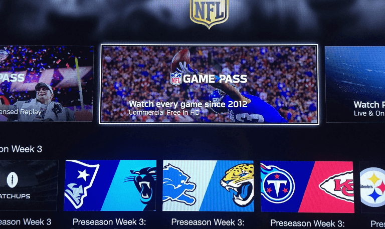NFL App on Samsung TV