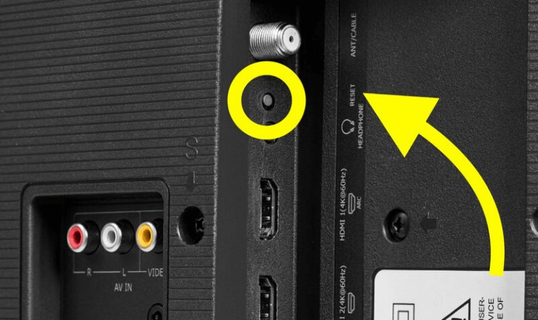 Reset Button on Hisense TV
